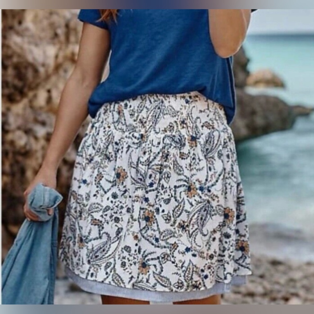 NWOT J. Jill smock waist layered skirt